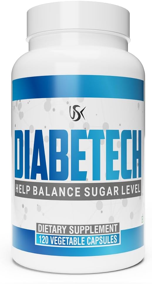 Unitech USK Diabetech Capsules | Herbal Formula with Fenugreek, Ceylon Cinnamon, Bitter Melon & Other Botanicals | Supports Healthy Metabolism | 60 Capsules