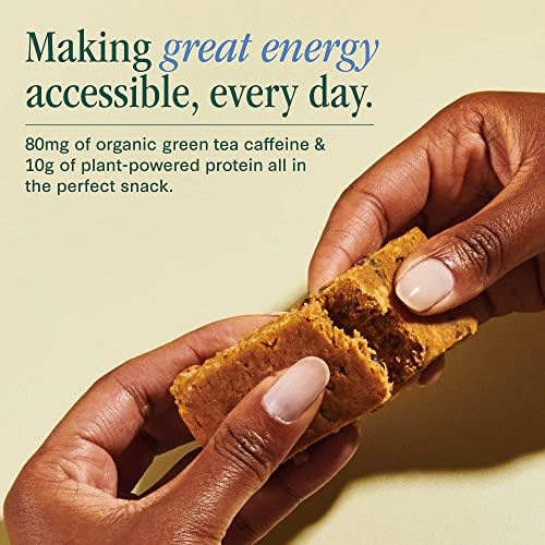 Verb Energy - Caffeinated Protein Bars Oatmeal Chocolate Chip 10g Plant Based Protein Bars High Protein - Vegan Snack - Gluten Free Breakfast Snack with Organic Green Tea, 51g (Pack of 12)