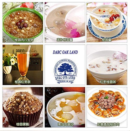 1 LB/Bag Dried Longan, DABC OAK LAND Natural Premium Thailand Sun Dried Longan High Nutrition Vitamin, Snack Food Dried Fruit Supplement for Beauty, Sleep, Mood, Stress, Authentic Taste of Thailand