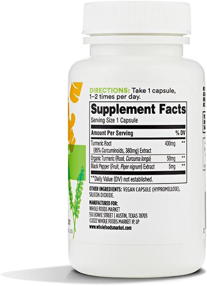 365 By Whole Foods Market, Turmeric, 60 Count (Pack of 2)