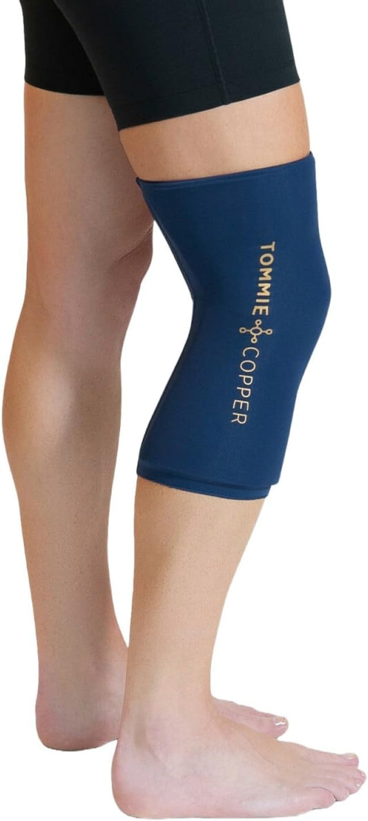 Tommie Copper BetterICE Ice Pack for Knee - Reusable, Flexible, Leak-Free Gel Cold Compress - Dark Navy, Small