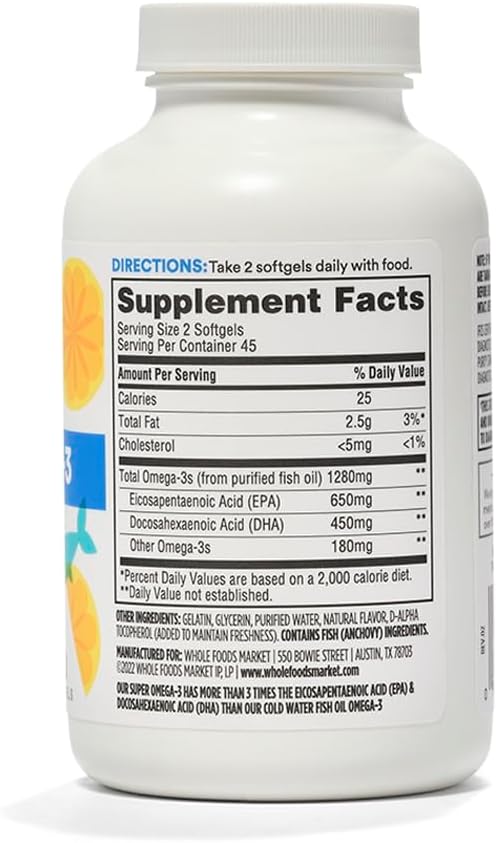 365 by Whole Foods Market, Super Omega 3, 90 Count