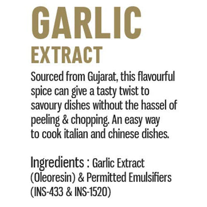 Spice Drop Pure Garlic Extract - Salad Dressing, Seasoning, Cooking, Baking, Dips | Premium Quality & High Aroma | Whole Garlic Pods Extract | No Added Color or Preservative | 0.17 Oz (Pack of 1)