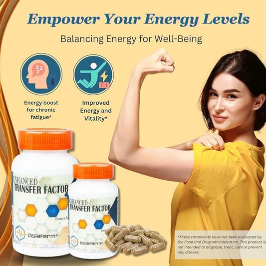 Transfer Factor Enhanced, 60 Natural Capsules, Immune Support - Transfer Factor Multi Immune from Cow Colostrum, Egg Yolk & Special Blend of Mushrooms (60 Capsules)
