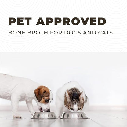 8oz Beef Bone Broth Powder for Dogs and Cats - Human Grade Grass-Fed for Picky Eaters - Supports Joints and Gut Health - Single Ingredient Dog Food Topper for Dry Food