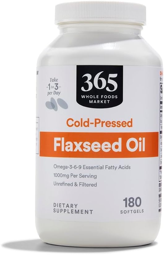 365 by Whole Foods Market, Flax Seed Oil, 180 Count
