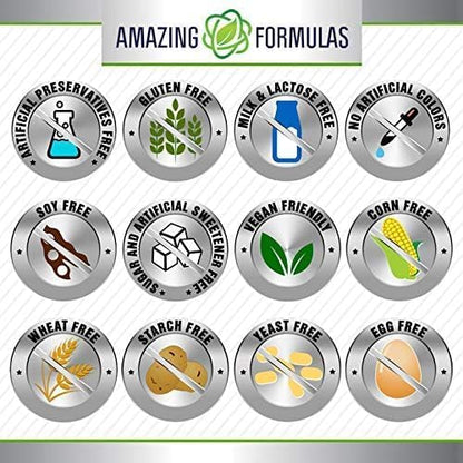 Amazing Formulas Boswellia Extract with Bioperine Supplement | 600 Mg per Serving | Capsules | Non-GMO | Gluten-Free | Made in USA (1 Pack, 120 Count)