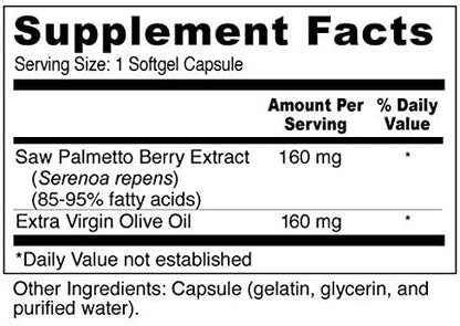 Wellness Resources Saw Palmetto Deep CO2 Extraction, No Solvents - High Potency for Prostate Health, Urinary Health (90 Capsules)