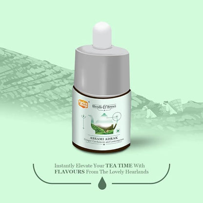 Spice Drop - Tea, Coffee, Latte | Premium Quality & Rich Aroma | Authentic Indian Spices Extract | Pure Spice Blend With No Added Color or Preservative | Unsweetened | Non-GMO | Vegan | Gluten Free| 0.17 Oz | Upto 180 Cups (Assami Adrak, Pack of 1)
