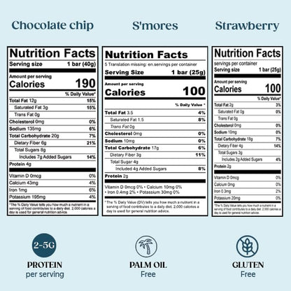 All In Snack Bars Allergen Friendly Variety Pack - S’Mores, Chocolate Chip, & Strawberry - Gluten Free - Organic - Non-GMO - Low Sugar - High Fiber - Kosher- Nut Free - Dairy Free (15 Pack)