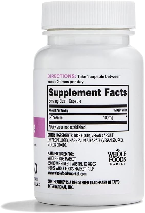 Whole Foods Market, L-Theanine 100 MCG 60 CT