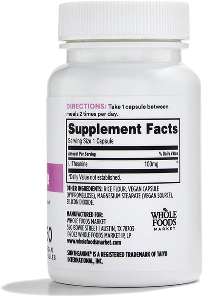 Whole Foods Market, L-Theanine 100 MCG 60 CT