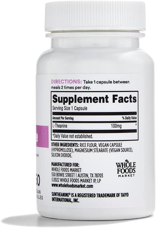 Whole Foods Market, L-Theanine 100 MCG 60 CT
