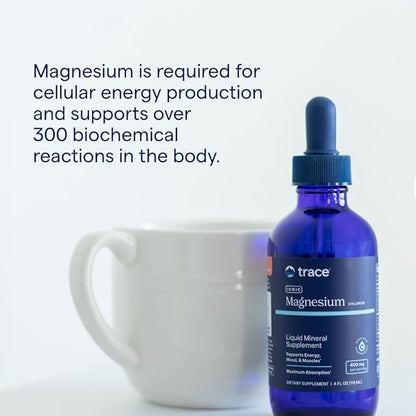 Trace Minerals Ionic Magnesium - Liquid Ionic Magnesium to Support Immune, Brain & Heart Health - Supplement to Aid Energy & Vitality - Supplement with Magnesium & Sodium - 4 fl oz (30 Servings)