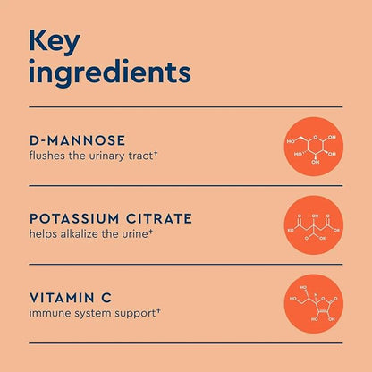 Uqora Flush - Urinary Tract* with D-Mannose, Vitamin C, Vitamin B6, Potassium, Magnesium & Calcium - Gluten-Free & Vegan - Unflavored - 10 Packets (1 Pack)