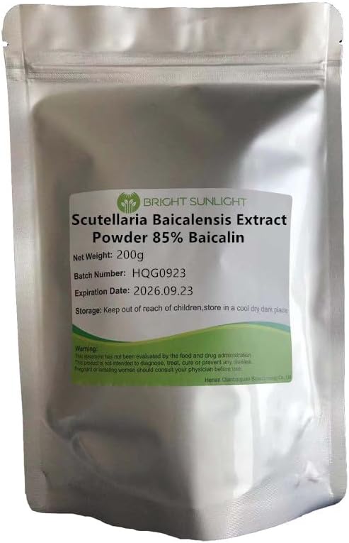 Skullcap Root Extract Powder 200g (85% Baicalin) Scutellaria Baicalensis Extract