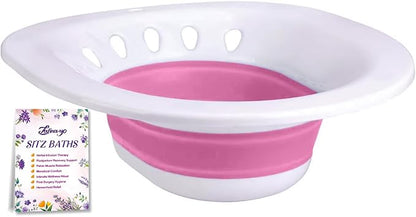 Yoni Steam Seat, Sitz Bath for Toilet, Expandable Basin for Perineal Soaking and V Steaming, Sitz Bath Seat for Hemorrhoids and Postpartum Care Soak