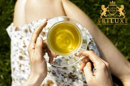 SRILUXE - Premium Quality Ceylon Green Tea Bags Exquisite Taste and Aroma | Brew Hot Tea, Iced Tea or Kombucha Tea (50 Teabags)