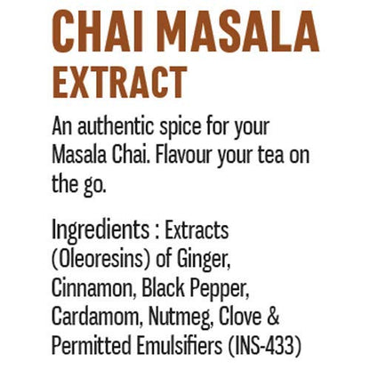 Spice Drop Chai Masala Extract - Tea, Coffee, Latte - Premium Quality & Rich Aroma, Authentic Indian Spices Blend Extract With No Added Color or Preservative, Unsweetened, Non GMO, Vegan, Gluten Free - 0.17 Oz - Upto 180 Cups (Pack Of 1)