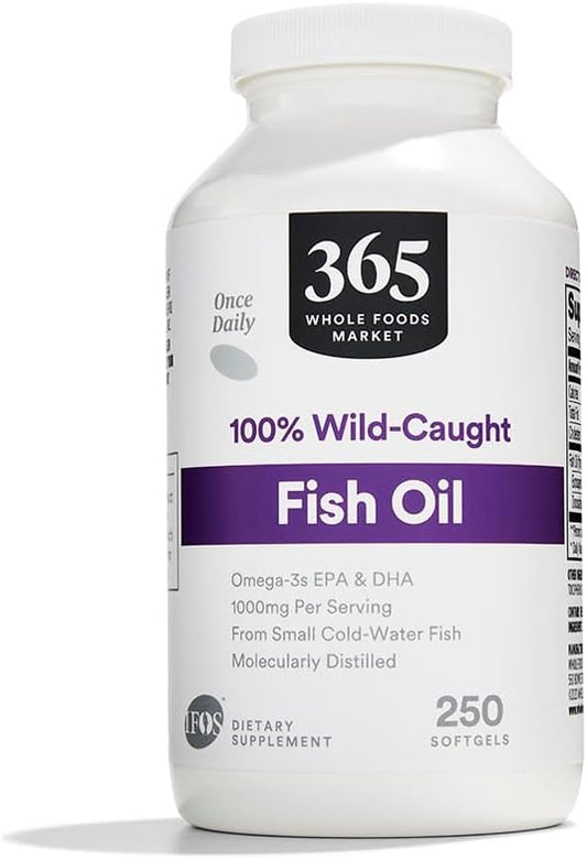 365 by Whole Foods Market, Fish Oil 1000 Mg Softgels, 250 Count