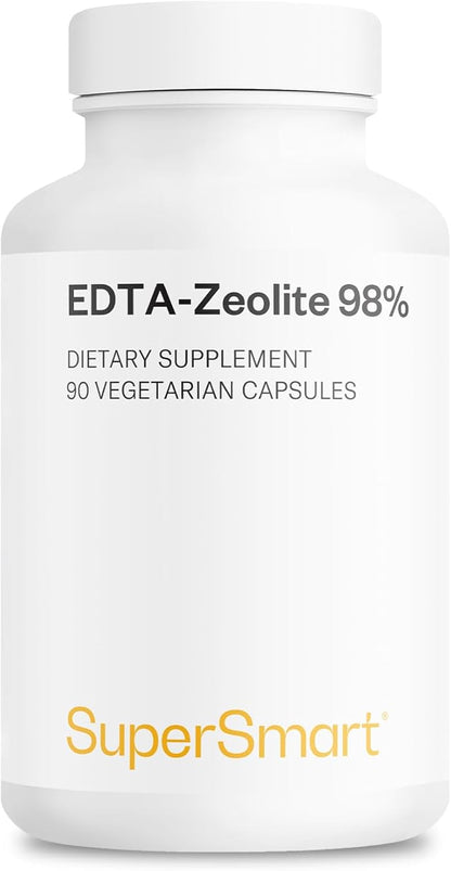 Supersmart - EDTA Zeolite 98% (Advanced Formula) - with Milk Thistle & Parsley - High Potency Supplement | Made in USA | Non-GMO & Gluten Free - 90 Vegetarian Capsules