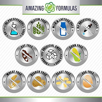 Amazing Formulas Calcium Citrate Supplement | 1000 Mg | Tablets | Non-GMO | Gluten Free | Made in USA (1 Pack, 240 Count)