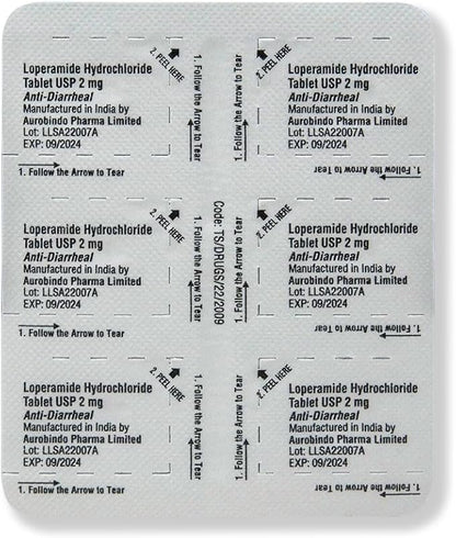 Amazon Basic Care Loperamide Hydrochloride Tablets, 2 mg, Anti-Diarrheal, 24 Count (Pack of 1) (Packaging may vary)