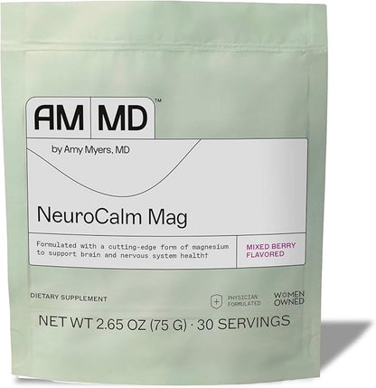 Amy Myers MD NeuroCalm Mag - Magnesium Body, Brain & Nervous System Dietary Supplement - Gluten-Free, Dairy-Free & Non-Soy Healthcare Supplement - 30 Servings