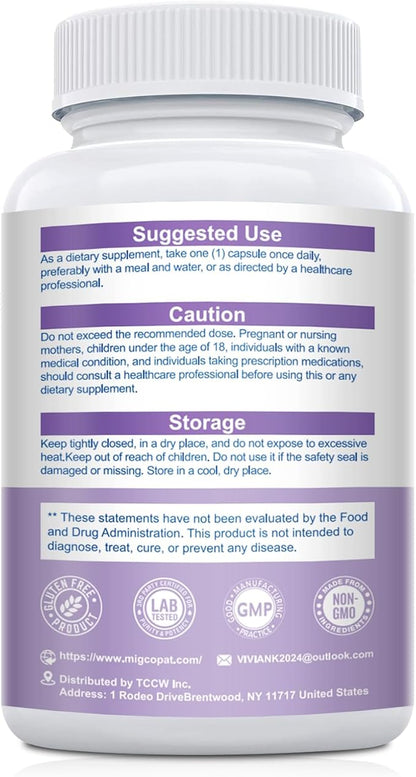 Vaginal Probiotics for Women – Vaginal Moisture Capsules-Plant-Based Capsules with Slippery Elm, Fenugreek & Kacip Fatimah – Support Vaginal Moisture & Internal Comfort – 120 Count