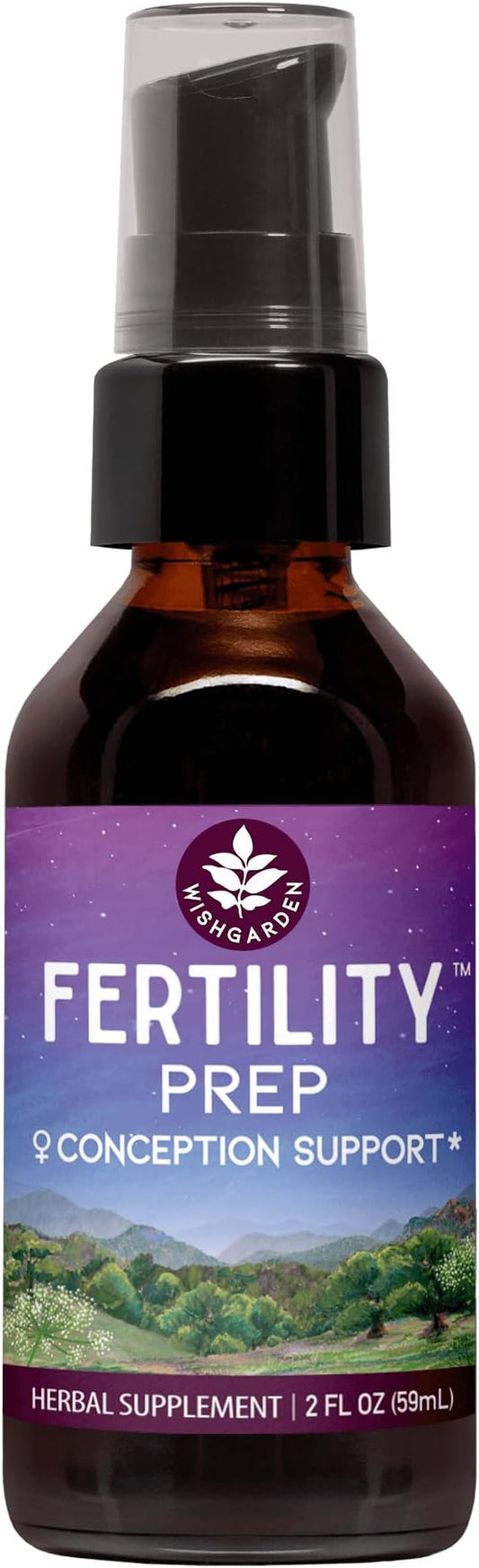 WishGarden Herbs Fertility Prep - All-Natural Fertility Herbal Supplement with Vitex, Red Maca & Raspberry Leaf, Supports Healthy Hormone Balance for Women, Optimal Uterine Health & Conception, 2oz
