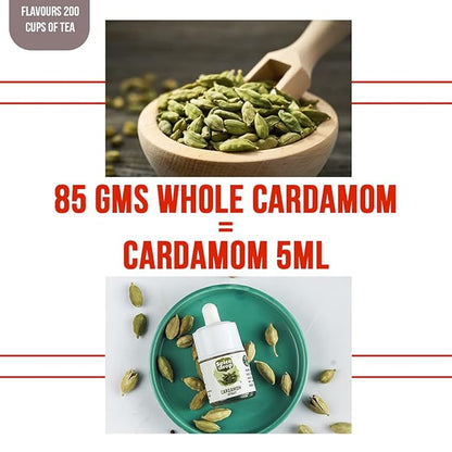 Spice Drop Cardamom Natural Extract ( Elaichi Drops ) for Food, Beverages and Dessert, No Additives, 5 ml ( Pack of 3 x 180 Drops)