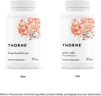 THORNE - Grape Seed Extract (Formerly O.P.C.-100) - Grape Seed Phytosome for Antioxidant Support* - 60 Capsules