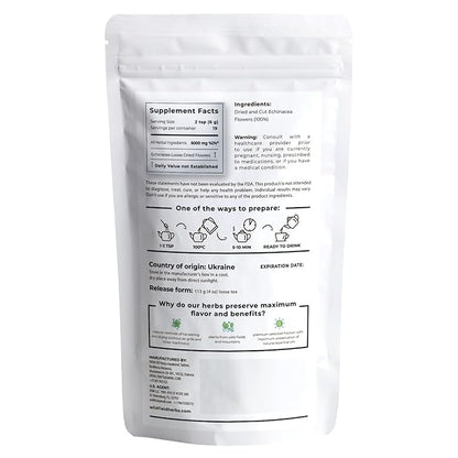 4 oz. Dried Echinacea Herb Herbal Tea (Echinacea purpure) - 113g Equinácea Herb Tea
