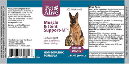 PetAlive Muscle and Joint Support-M - Natural Homeopathic Formula for Joint Pain and Stiffness in Pets - Supports Joint Health and Movement in Dogs and Cats - 59 mL