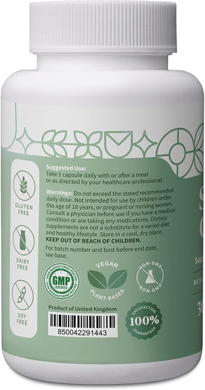 Pattern Wellness Sea Moss Complex - Organic Sea Moss, Burdock Root, Bladderwrack, Vitamin C, & Ginger Capsules - Immune Support, Digestive Health, Energy Support - Vegan, Non-GMO - 30 Capsules