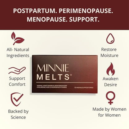 – Vaginal Moisturizer & Lubrication Suppositories – Hyaluronic Acid & Vitamin-Enriched Intimacy Support – Hydration & Comfort for Hormonal Balance, Perimenopause & Postpartum Wellness