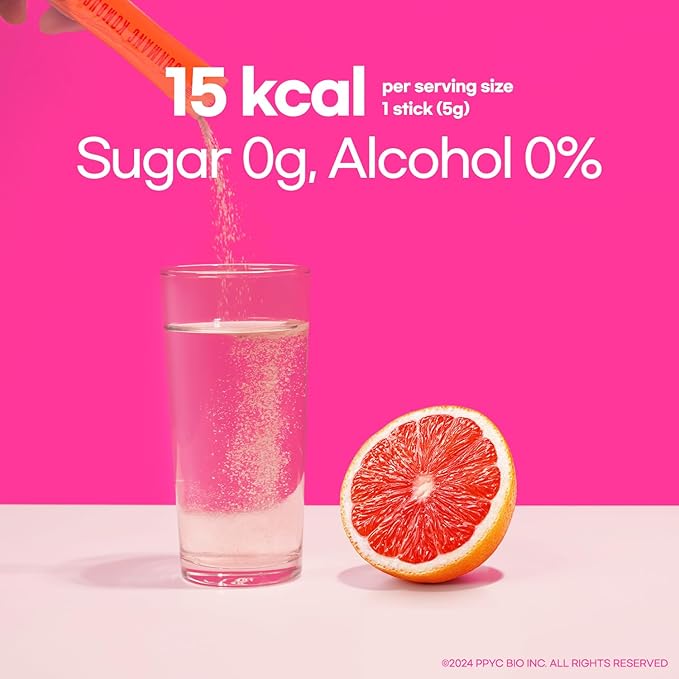 SUNMANC Kombucha 10 packets, Sparkling Probiotic Fermented Drink, Convenient Powdered Drink Mix, Tea Powder, Low Calories, Sugar 0g, Low Caffeine (Grapefruit)