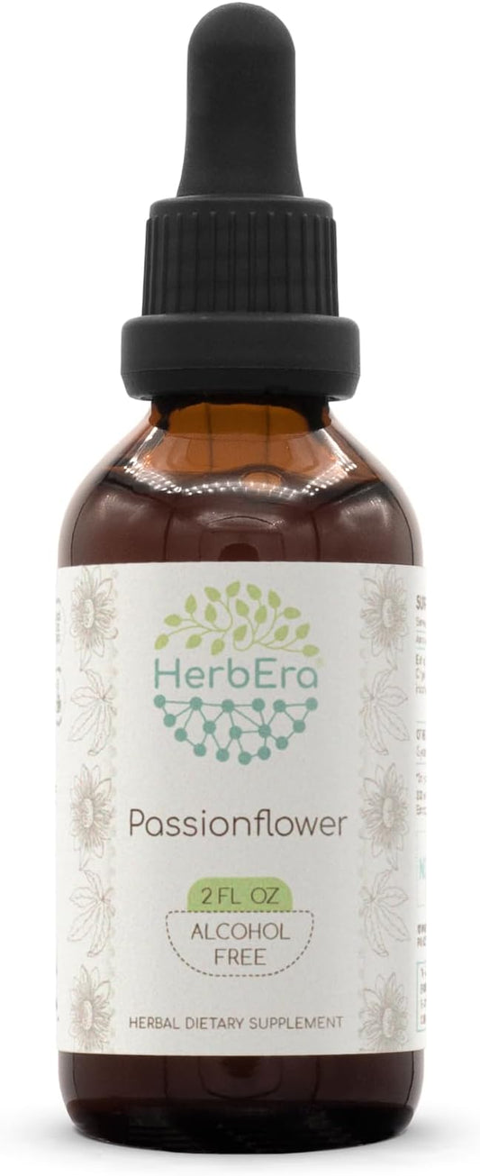 Passionflower B60 Alcohol-Free Herbal Extract Tincture, Concentrated Liquid Drops Natural (Passiflora Incarnata) 2 fl oz