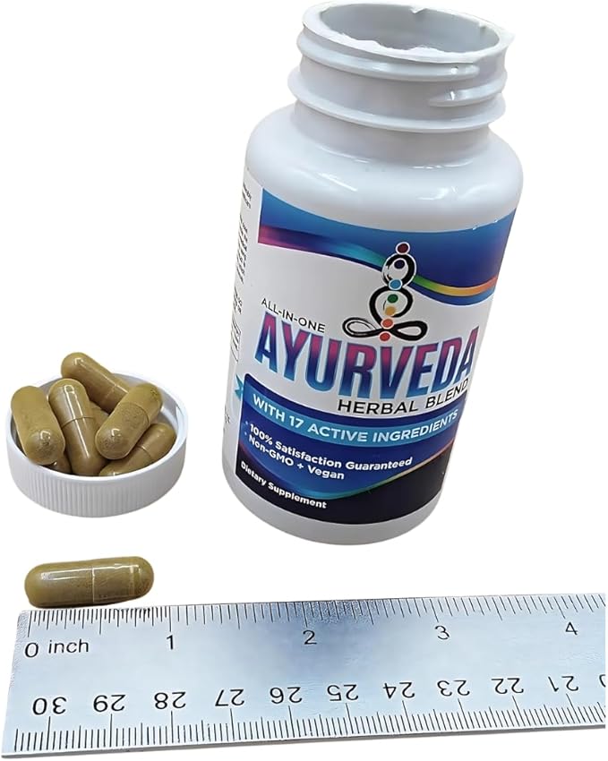 17-in-1 AYURVEDA Supplements (3-Month Bulk Supply) | Traditional Blend of Ayurvedic Herbs | Overall Health & Wellness Support Supplement | Strong Mind, Body & Spirit | Ayurveda Products | 90 Capsules