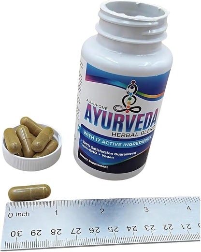 17-in-1 AYURVEDA Supplements (3-Month Bulk Supply) | Traditional Blend of Ayurvedic Herbs | Overall Health & Wellness Support Supplement | Strong Mind, Body & Spirit | Ayurveda Products | 90 Capsules