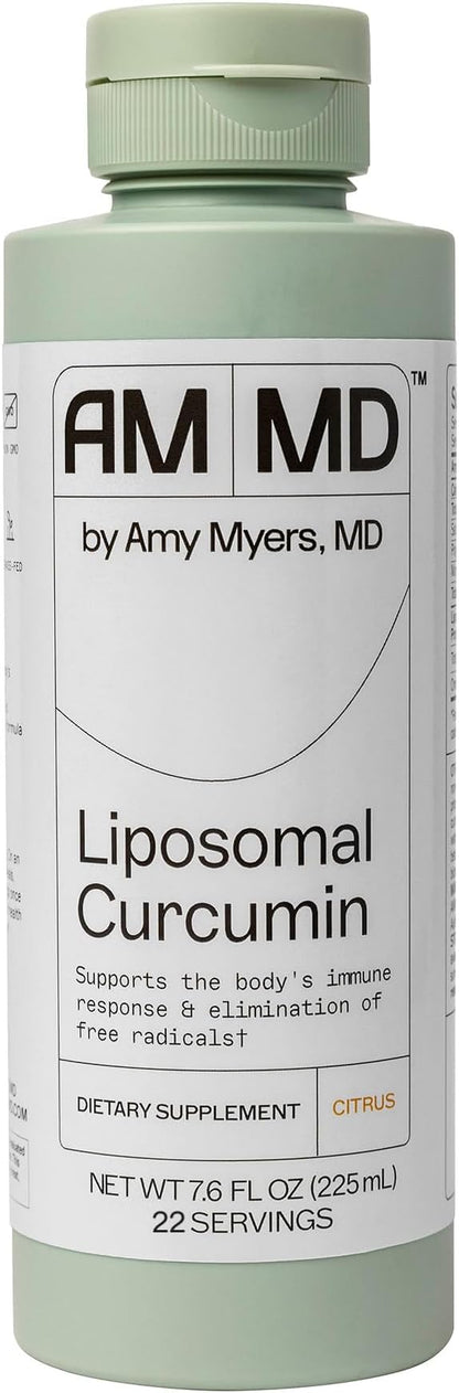 Amy Myers MD Liposomal Curcumin - Digestive & Immunity Health Support - Turmeric Curcumin Nutritional Supplement - Gluten-Free & Non-Dairy Adult Health Supplement