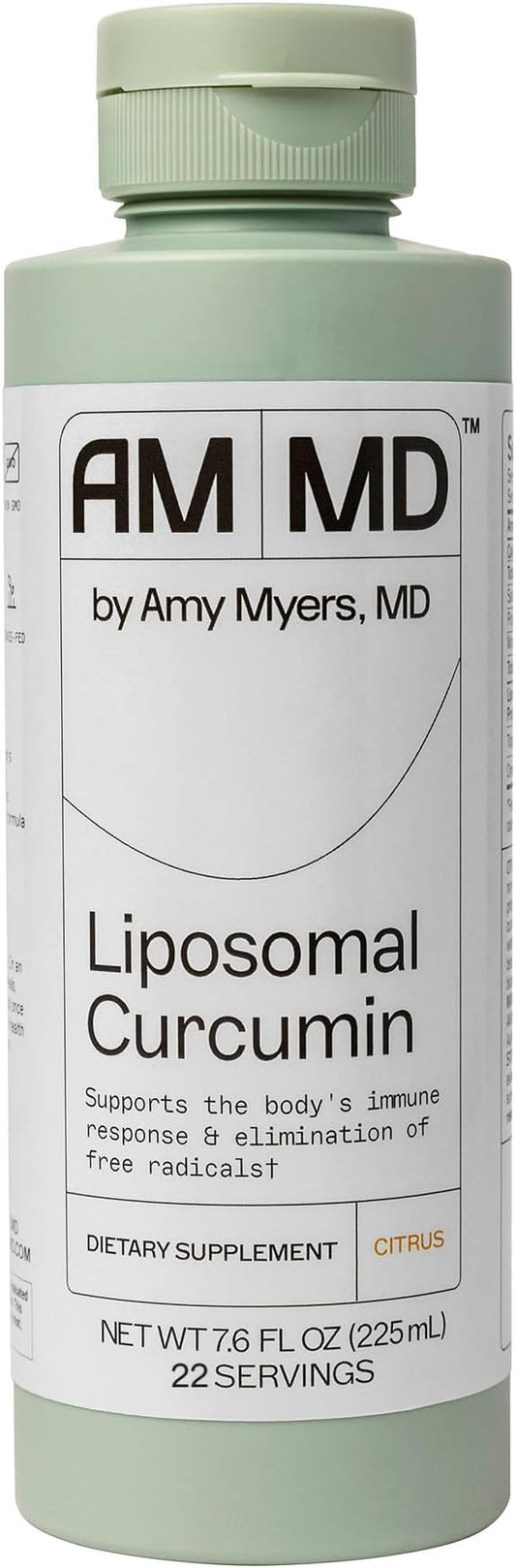 Amy Myers MD Liposomal Curcumin - Digestive & Immunity Health Support - Turmeric Curcumin Nutritional Supplement - Gluten-Free & Non-Dairy Adult Health Supplement
