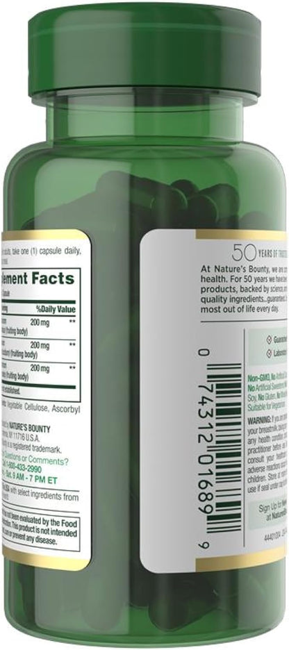 Nature's Bounty Mushroom Complex for Immune Support, Featuring Shiitake, Maitake and Reishi Mushroom – Health Supplements, 60 Capsules