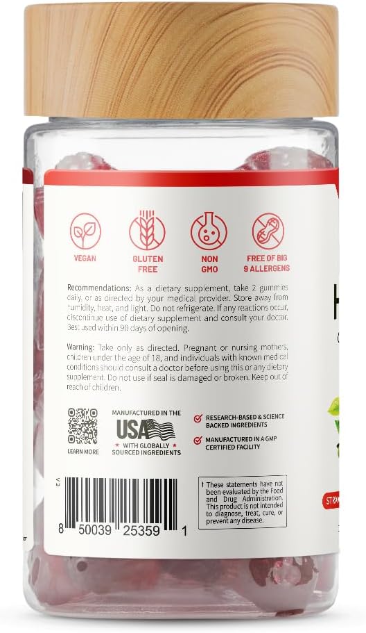 Snap Supplements Heart Health Gummies, Blood Circulation Supplements, CoQ10 Heart Health Supplements, Blood Flow Supplement, Sugar Free, 60 Gummies