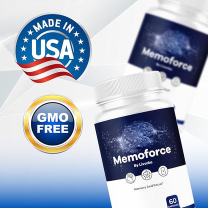 (5 Pack) Memoforce Brain Supplement - Official Memoforce Premium Formula Pills, Advanced Support Memo Force Brain Supplement For Wellness & Overall Health, Memoforce Reviews, 300 Capsules For 5 Months