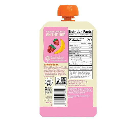 Peter Rabbit Organics Fruit & Vegetable Variety Pack - Squeezable Snack Pouches, 4 oz. (Pack of 36)