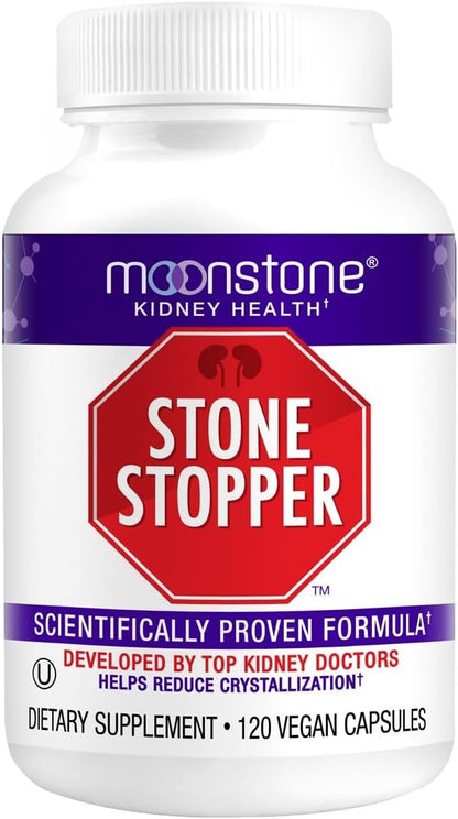 Stone Stopper Capsules, Kidney Stone Prevention, Calcium Oxalate Protector, Alkali Citrate Support Supplement, Developed by Urologists to Support Kidney Health, 30 Day Supply (120 Count)