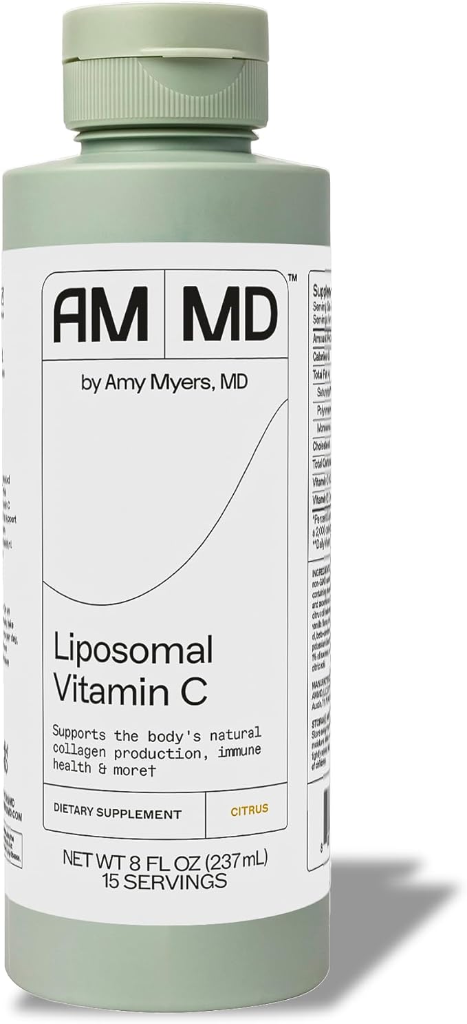 Amy Myers MD Liposomal Vitamin C - Non-GMO High-Absorption Supplement for Immune Support & Collagen Production - Gluten-Free, Non-Dairy & Non-Soy
