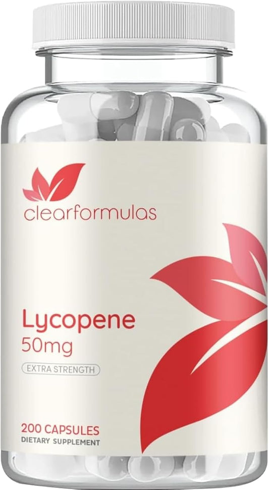 Tomato Based Lycopene Supplement - Extra Strength Lycopene 50mg Non-GMO Super Potent Antioxidant and Carotenoid Heart and Prostate Health Supplement for Men - Made in a cGMP US Lab (200 Servings)