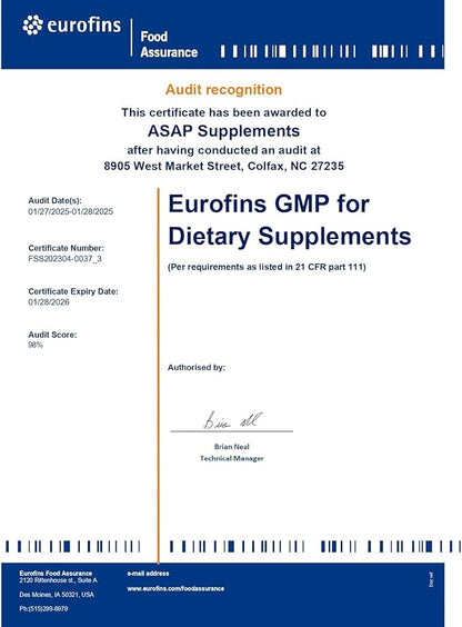 Absonutrix Serrapeptase Enzyme 583mg, 4 Fl oz, 250000 spu per Serving, 120 Servings, High Bioavailability, Quick Absorption, GMP-Certified, Non-GMO, Plant Based, Made in USA